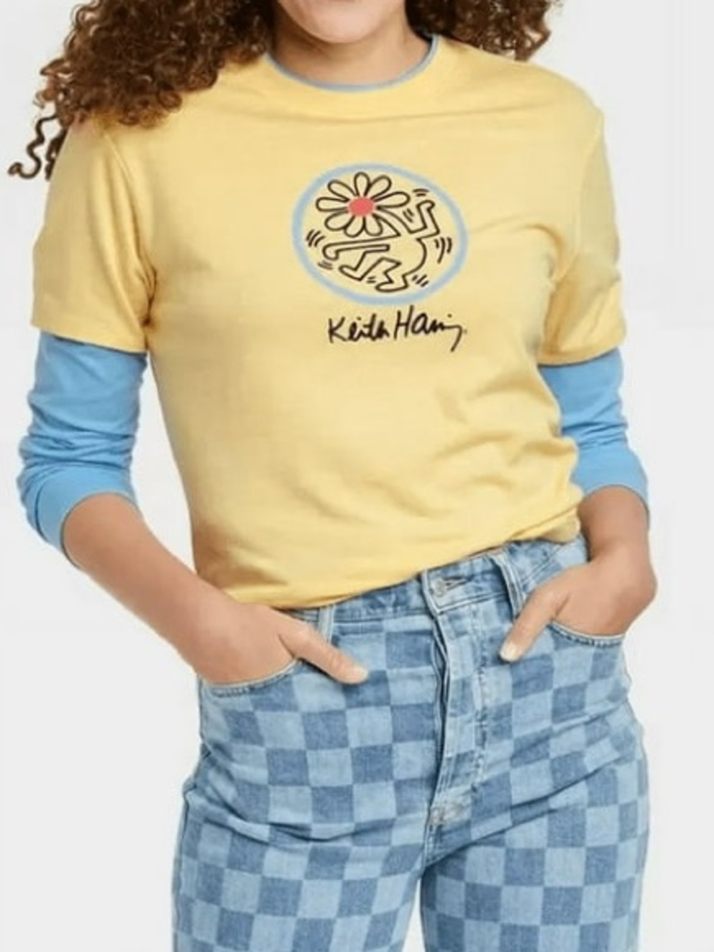 Keith Haring Skater Flower Long Sleeve Graphic T-Shirt – Size Medium